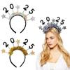 Star Christmas Headpiece 2025 Glitter Hair Hoop New Year Decoration Headdress  New Year Gift