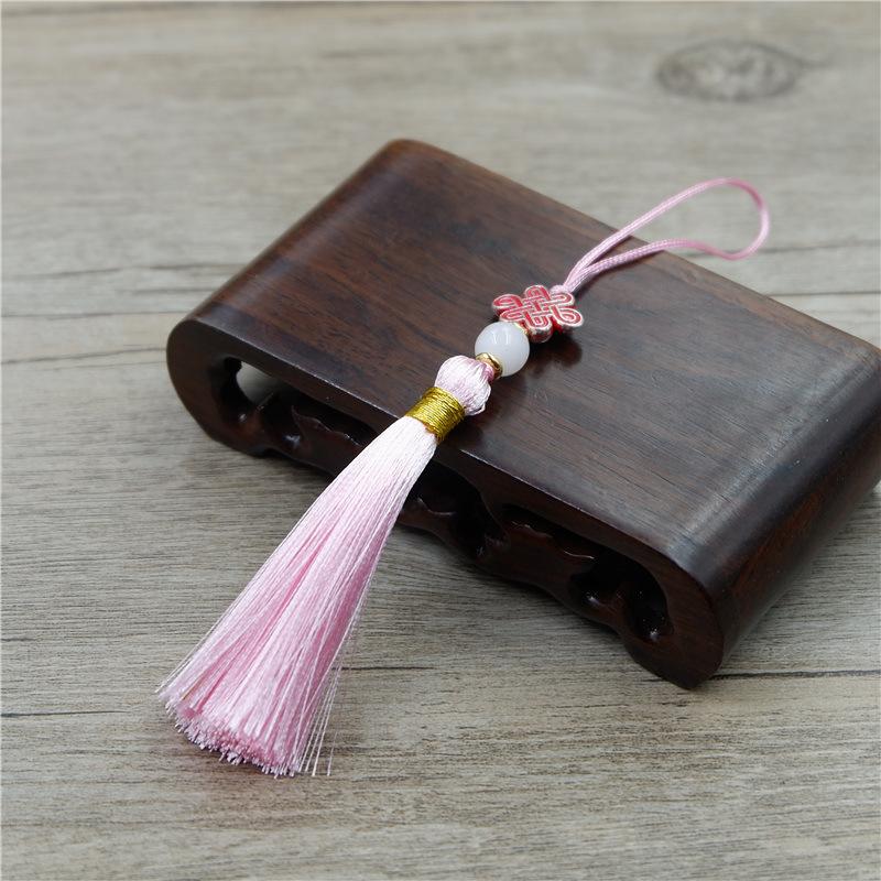 Mini Small Chinese Knot Fringed Ear, Chinese Wind Hand Bookmark Case Hanging Ear Accessories Pendant Small Fringed Pendant