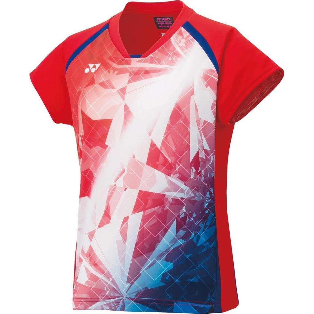 Yonex Short Sleeve Game Sunset Red Size S Women's Shirt, (496),