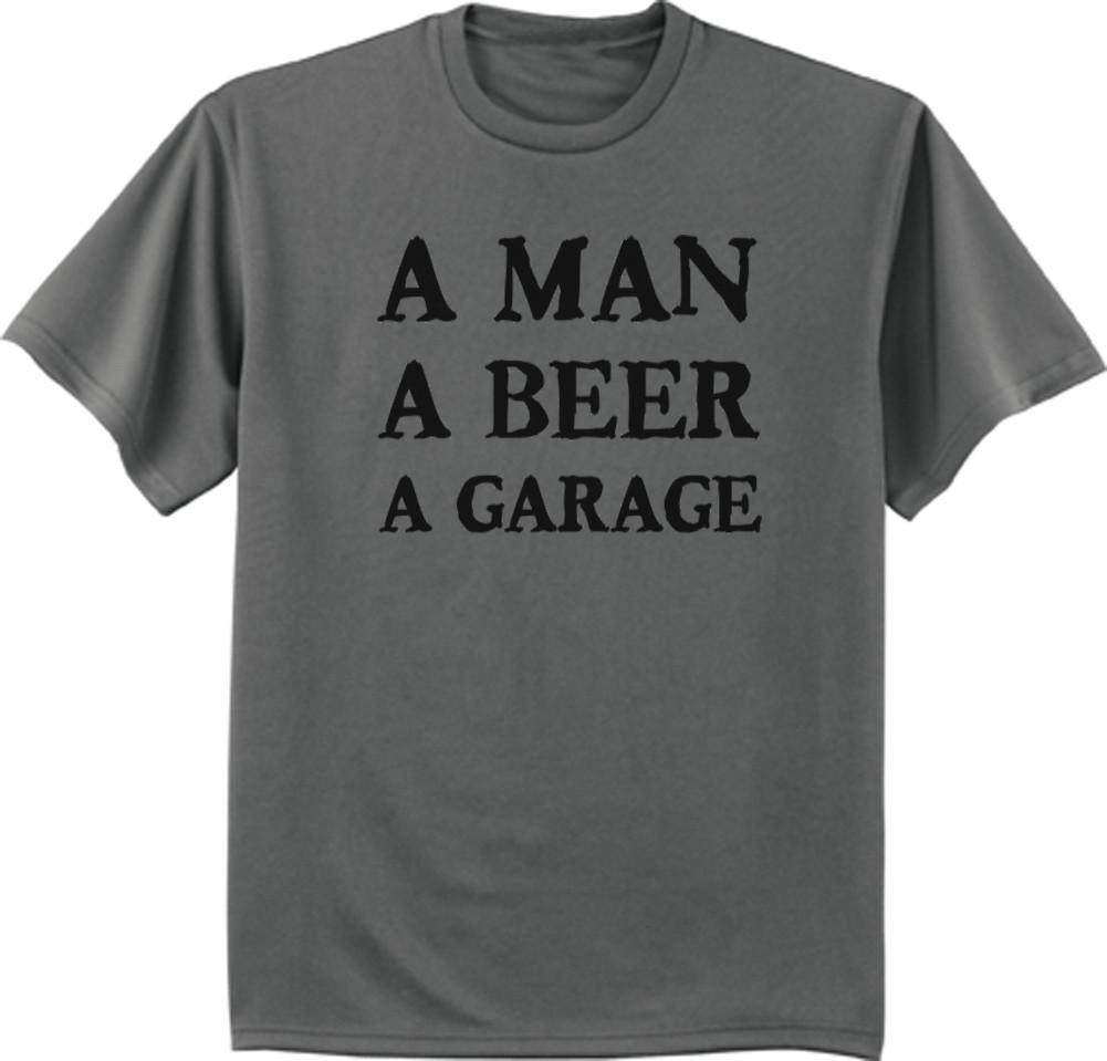 Big and Tall t-shirt funny beer biker mechanic decal tee king size mens shirts XXXL