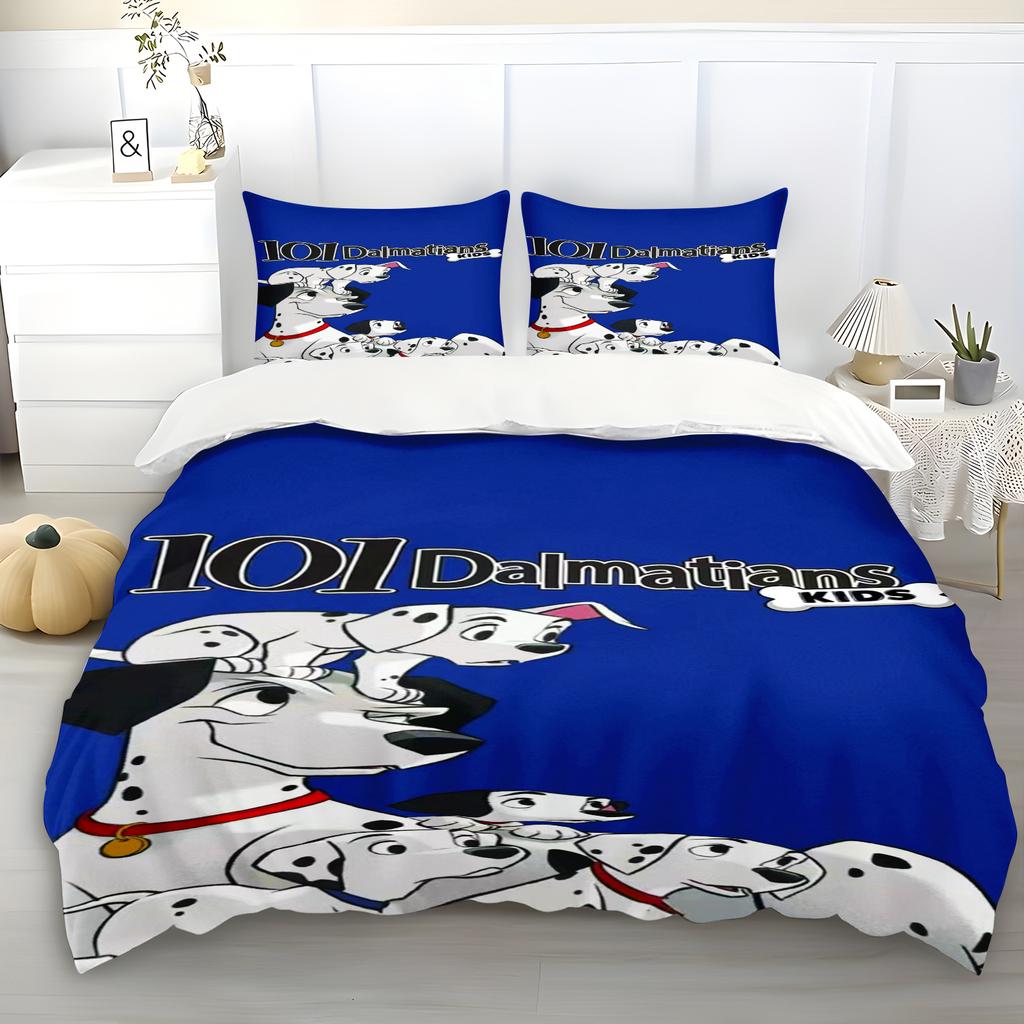 Cartoon Duvet Cover 101 DALMATAS Anime Cruella Duvet Printed Comforter, 100% Polyester, Warmth Bedding, Warm , Quilt Cover