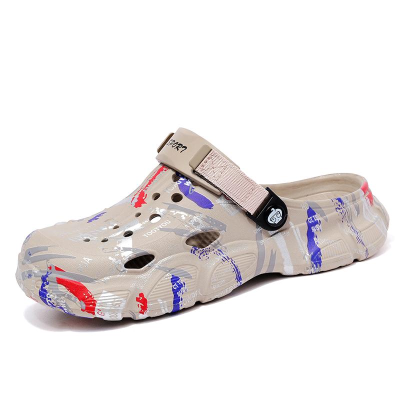 MAEDEF Men Clogs Slippers Men's Garden Shoes for Men Beach Sandal Slides Summer Male Beach Slippers Flip Flops EVA Mens Slippers