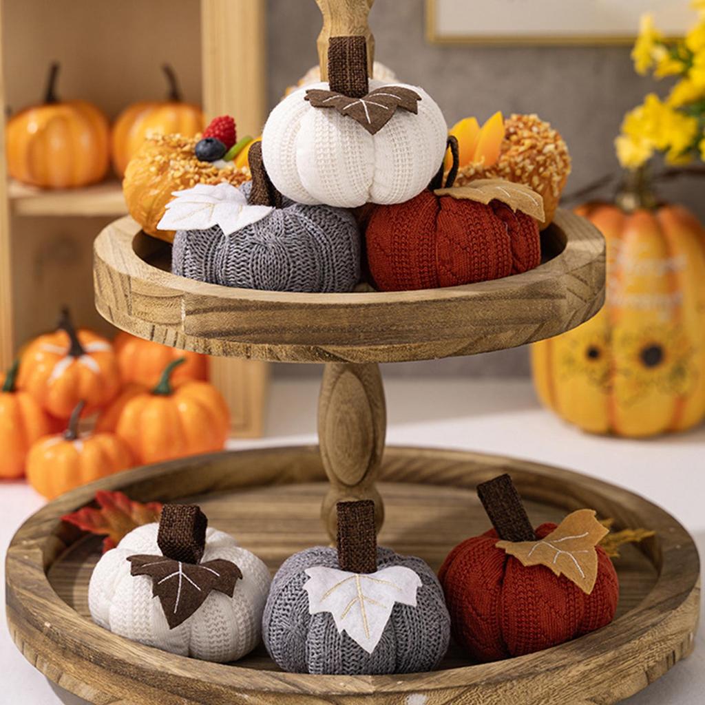 1pc 9cm Small Pumpkins Home Decor Knit Knitted Pumpkin Reusable Seasonal Charm Cozy Warm Decorative Ornaments Crochet Pumpkins