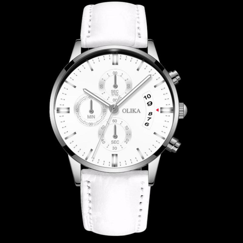 Topmarke Neue Uhr Wasserdicht Leuchtende Quarzuhr Echte Drei-Augen Sechs-Zeiger Kalender Herren Armbanduhr