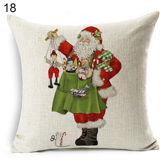 Set Di 4 Fodere Per Cuscini Natalizie 45x45 Cm, In Peluche Corto, Con Motivi Fiocchi Di Neve E Alberi