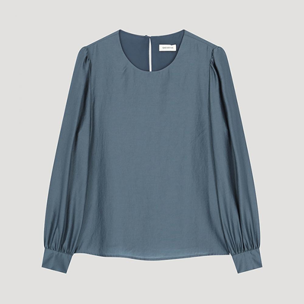 

She S Miss Круглая горловина с рукавами-фонариками блузка SWWBLO31020 DL dark blue/55