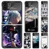 Jujutsus Gojo Satoru Harte PC-Handyhülle Für Samsung Galaxy Z Flip 6 5 4 3 Schwarze Hülle ZFlip6 Flip5 Flip4 5G Faltbare Print-Hüllen