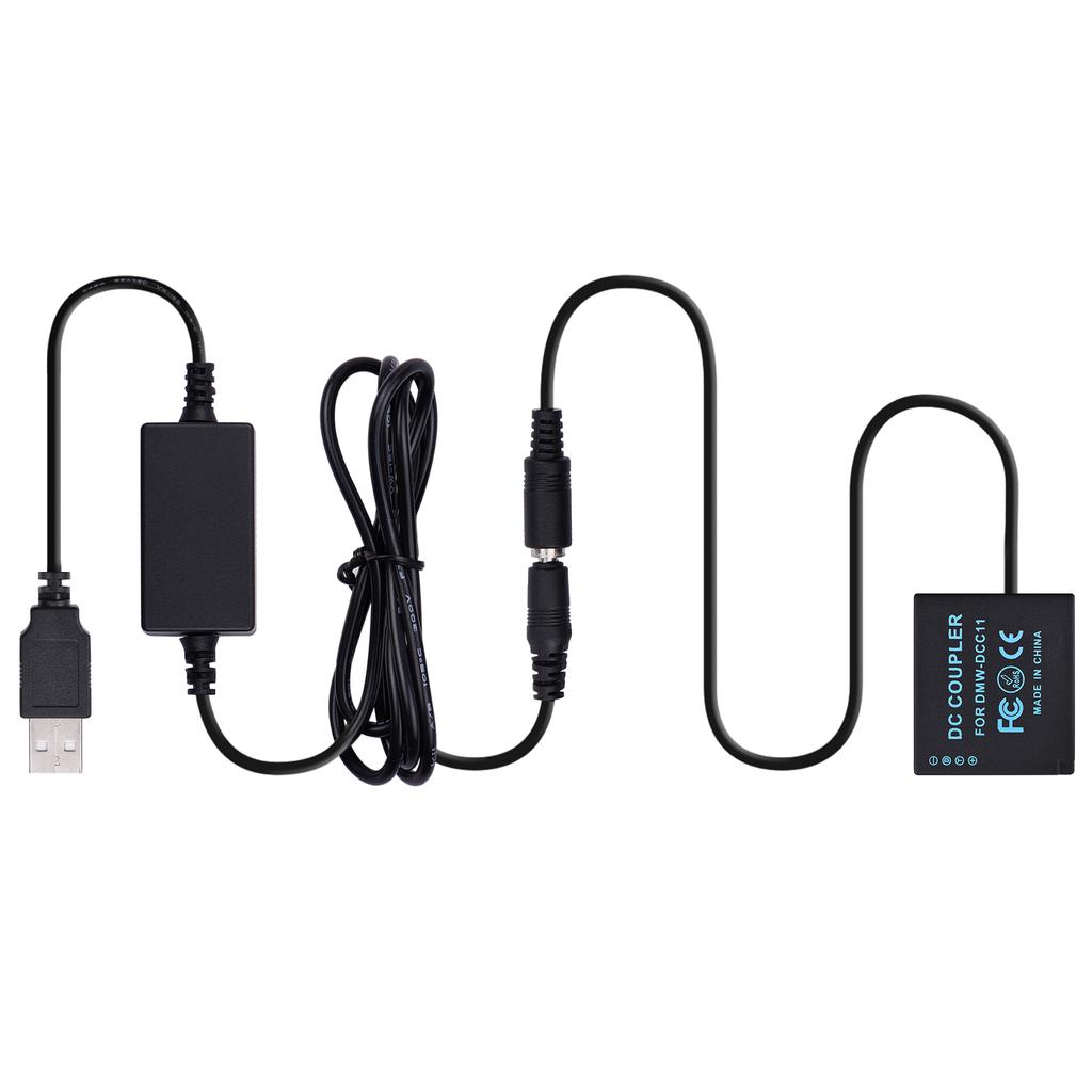 Andoer DMW-DCC11 USB Power Kit DC-Koppler Dummy-Batterie Ersetzen von DMW-BLG10/BLE9 Batterie mit USB
