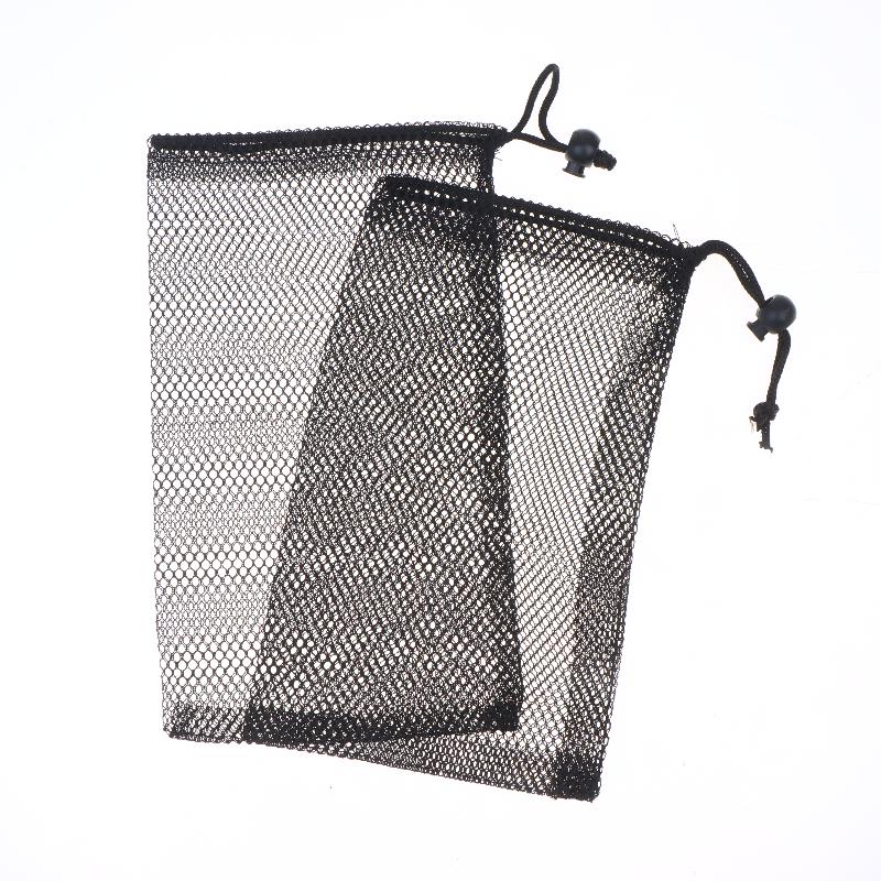 2Pcs Mesh Drawstring Storage Bag Breathable Durable Fabric Multi Purpose Home Travel For Sports Gear Swim Supplies Travel Use