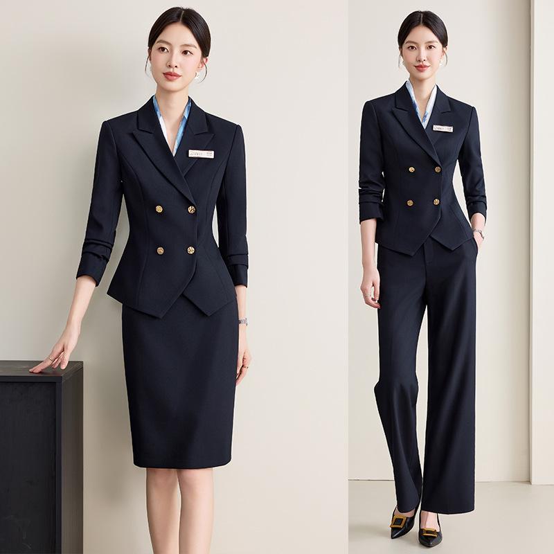 2025 Women's Autumn Black Pantsuit: Elegant Business Professional Workwear