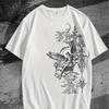 Herren Gothic Engel und Dunkle Fantasy Muster T-Shirt, Lässiges Rundhals Kurzarm Sommer T-Shirt