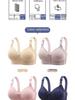 Large Jacquard Thin Cup Non-Wired Full Coverage Bra for Mature Women