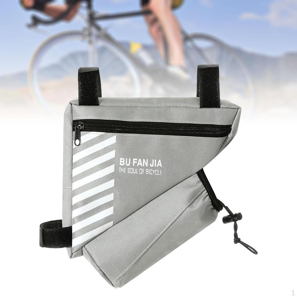 Bike Storage Bag Cycling Porable Oxford Cloth Saddle Frame Pouch Riding for Men Women Road