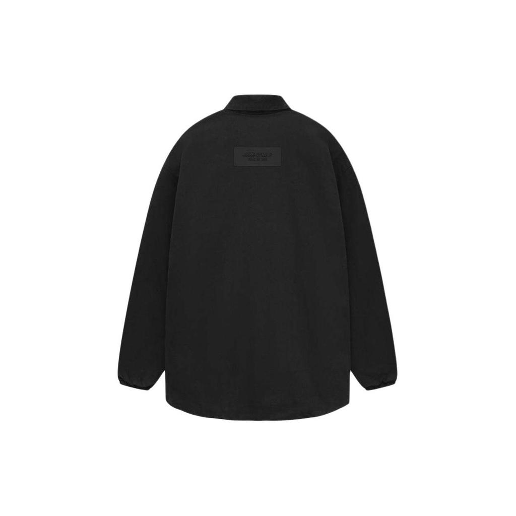 Fear of God Essentials SS24 Denim Filled Shirt Jacket 'Overdye Black Denim' Men's 202SP244591F