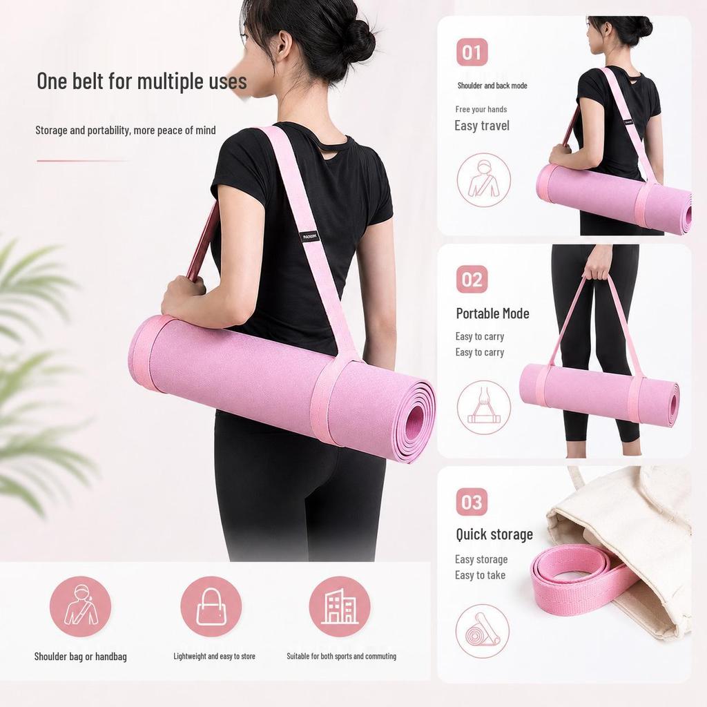 Adjustable, Customizable Yoga Mat Carrying Strap for Fitness and Storage
