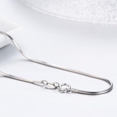 8 Größen verfügbar, echte 925er-Sterlingsilber-Halsketten, schlanke, dünne Schlangenketten, Halskette für Damen, Kinder, Mädchen, Schmuck, 35,6 cm - 32 cm