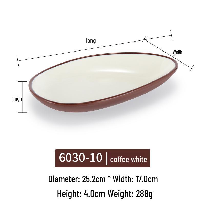 Melamine Rectangular Plate for BBQ & Side Dishes - Imitation Porcelain Tableware