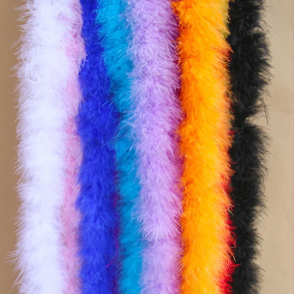 DIY 2M Fluffy Marabou Feather Boa Natural Turkey Feathers DIY Craft Sewing Trim Hat Costume Decor Home Wedding Party Accessories