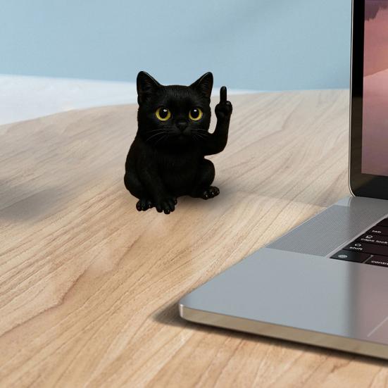 Middle Finger Animal Ornament Synthetic Resin Statue Realistic Design Sculpture Funny Humorous Home