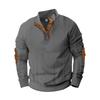 Spring/Autumn Men's Sweatshirt Half-Zip Men's Casual Oversized Jacquard Stand Collar Top