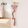 Scratch Proof Cat Toy Plush Animal Toy, Long Tail Chew with Crinkle Sound, Amusement Hanging Stuffed Fox Chick Monkey for Indoor Cats Solo