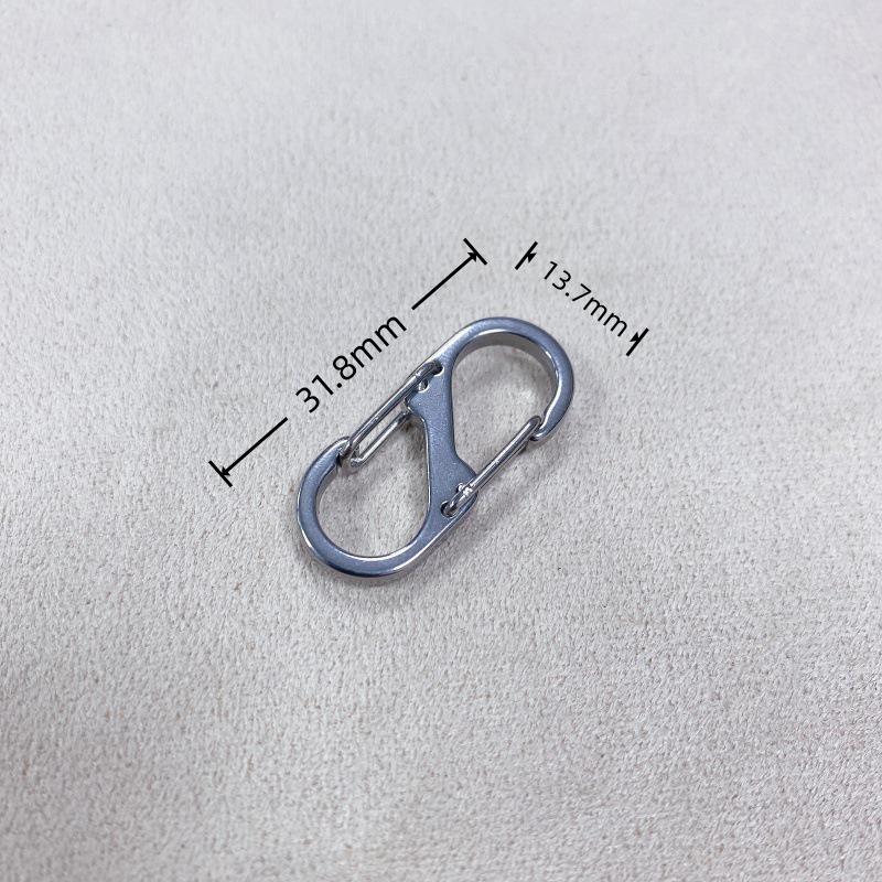 Stainless Steel S-Buckle Double-Head Hook: Outdoor Quick Release 8-Shaped Keychain