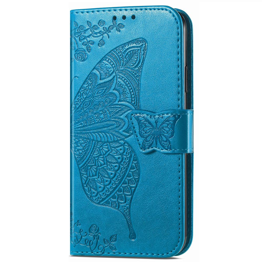 For Honor X8a 4G PU Leather Phone Case Stand Wallet Butterfly Imprinted Flip Cover