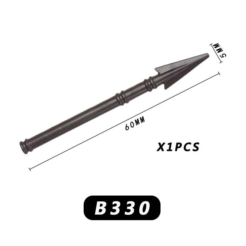 100Pcs Medieval Soldier Miniature Building Block Weapon Accessories Spear Bow Arrow Sword Puzzle Assembly