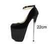 Custom New Summer Open Toe Catwalk Platform Pumps Patent Leather Big Size Ladies Shoes 19 cm High Heels Women Shoes WSH2601