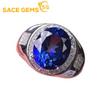 10*12MM Natual Tanzanite Blue Topaz Rings for Man 925 Sterling Silver Wedding Party Fine Jewelry Festival