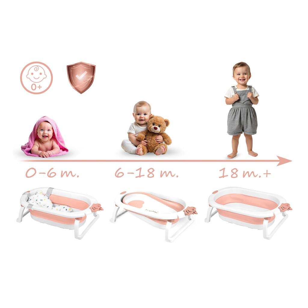 Foldable Bathtub For Babies & Infants With Insert, Ricokids &