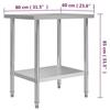 VidaXL Table de travail de cuisine 80x60x85 cm Acier inoxydable 51186