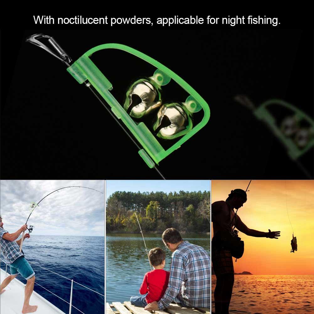 20pcs Noctilucent Alarm Bell Sea Saltwater Fishing Tackle Accessory