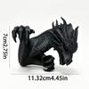 Simulated Scales Dragon Gamer Desk Statue 3D Printed Screen Side Dragon Figurine  Study Room