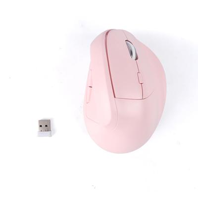Vertical Bluetooth and USB Wireless Dual Medium 6 Vertical Compatible with and Microsoft Pink Mouse, 5.2 2.4GHz Mode, Size, Quiet, Rechargeable,