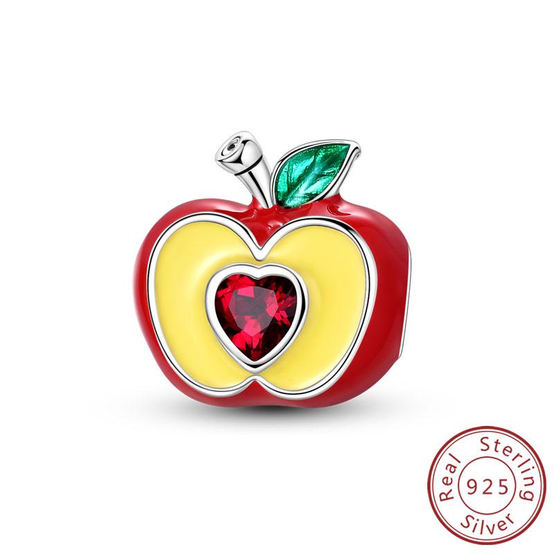 New Original Charms Beads Pendants Copper Cute Cat Paw Bow Apple Heart Charms Fit Bracelets Necklaces Women Jewelry