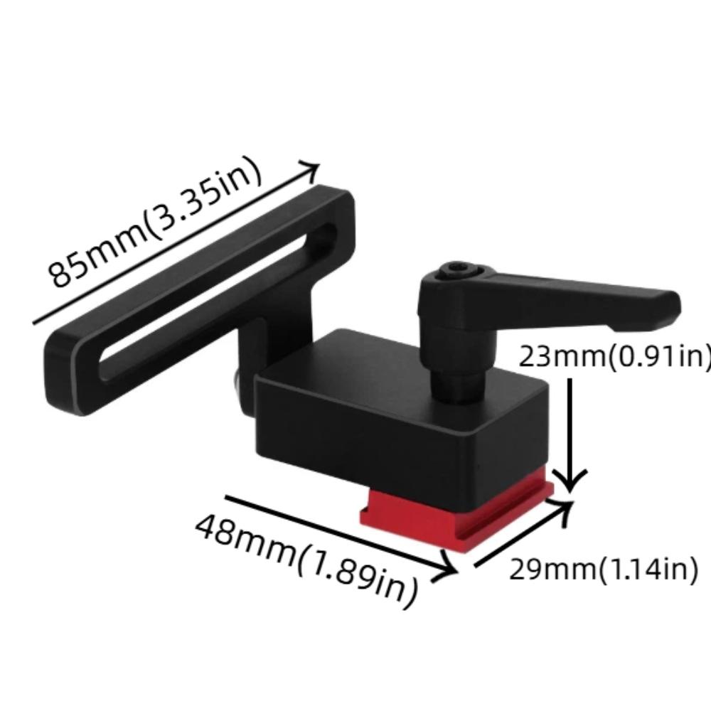 Aluminium Alloy Construction Miter Track Stop Lock Mechanism 30 Type Design Miter Track Jig Stop Block Standard T-track