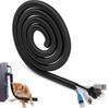 Menetop Wiring Cover, Pet Dog and Cat Cord Chew Prevention, Pet Cord Cover, Cat Protection, Cord Protector, Approx. 10M Long, 13mm Inner Diameter,
