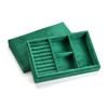 New Rectangle Luxury Velvet Jewelry Box Multi Compartments Rings Earrings Necklace Jewelry Storage Box Display Case Custom Logo