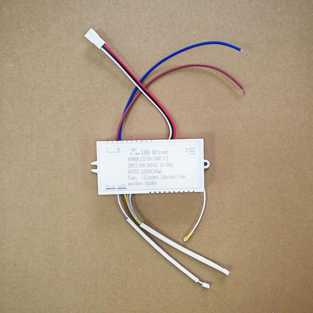 Remote-Controlled 6-Speed DC Variable Frequency Fan Light with Adjustable Head and 110V Lighting Fixture Accessories