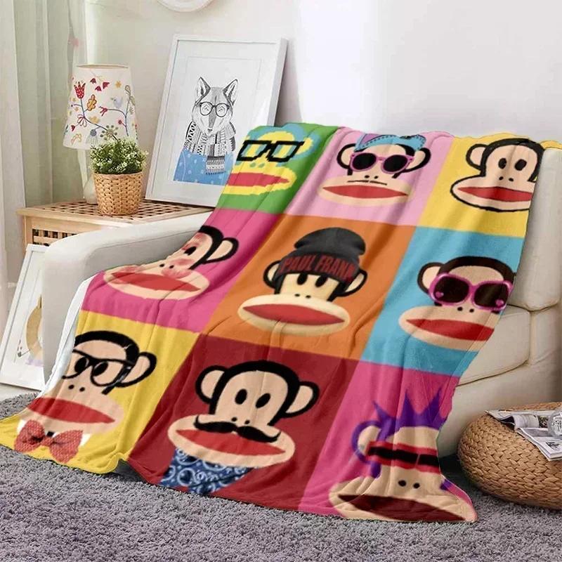 P-Paul Frank Flanell Wohnzimmer, Schlafzimmer, Schlafsofa, Picknick für Kinder, Wärme, Komfort, tragbare Decke, Geburtstagsgeschenk r2