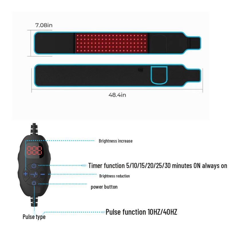 Red Light Infrared Therapy Waist Belt for Back Pain Relief