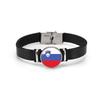 World Cup Country Flags Leather Bracelet Bangle - European Cup Flag Design Jewelry