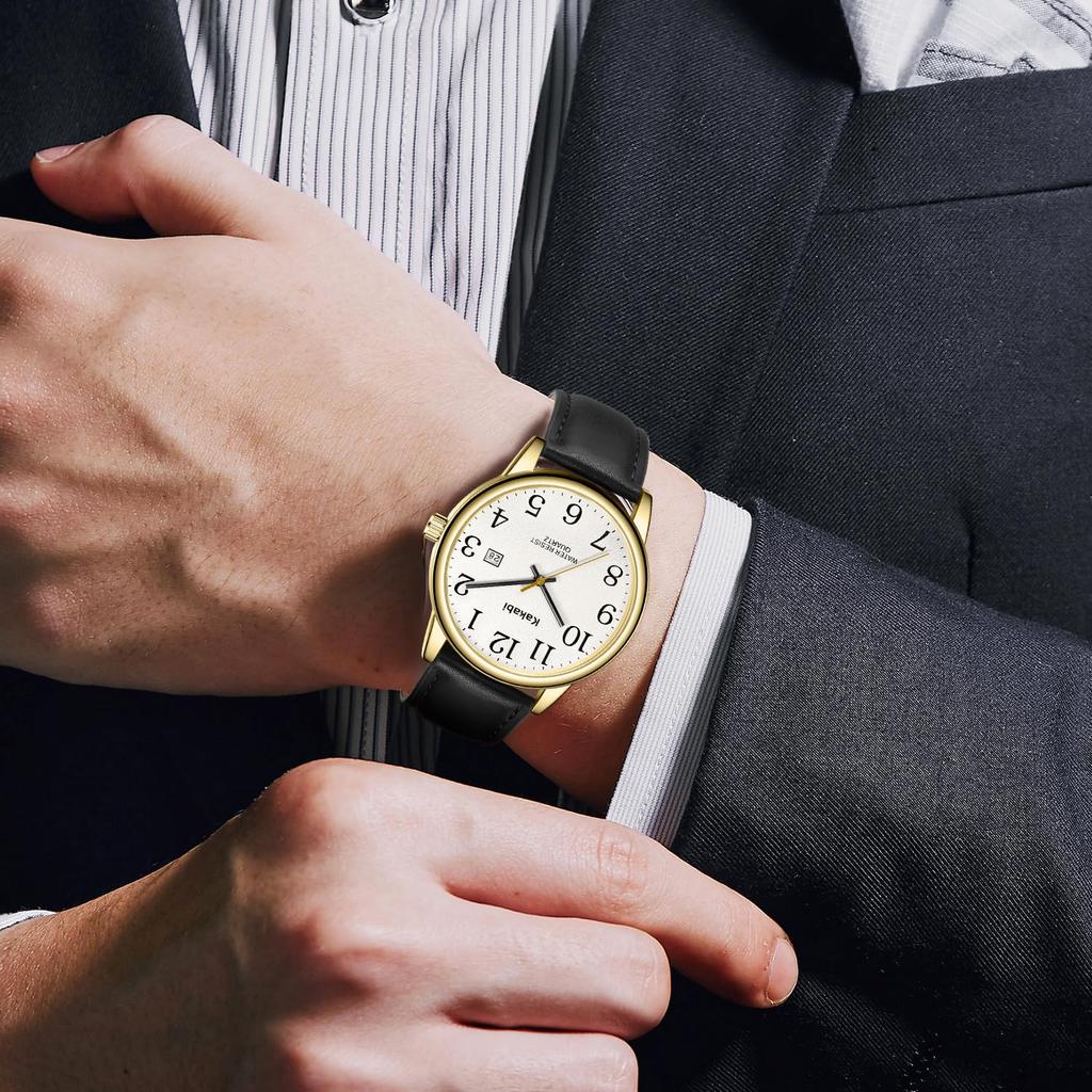 BEN NEVIS Men's Watch Simple Stylish Leather Casual Date Display Waterproof Analog Quartz Fashion Unisex Business Commute Banquet Daily