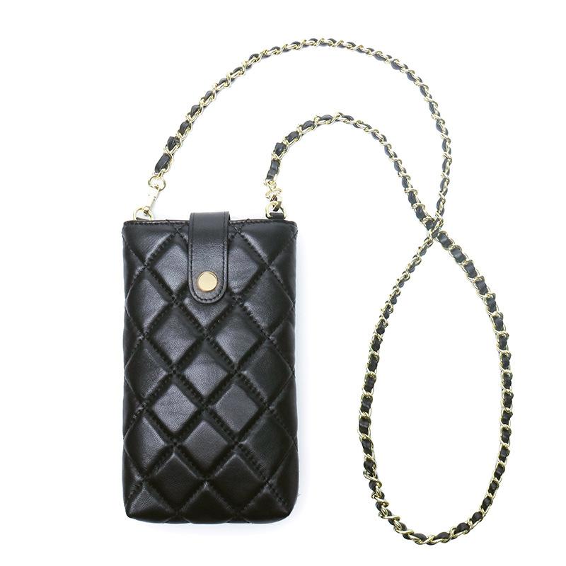 Сумка для мобильного телефона женская кожаная вышитая косая сумка Span мини овчина цепочка маленькая сумка модная сумка для мобильного телефона Tide