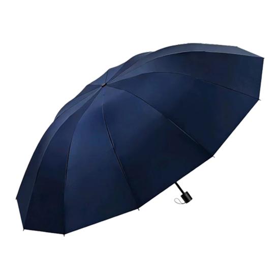 Ombrello Pieghevole Portatile a 12 Stecche, Leggero con Ampia Cupola per Sole e Pioggia, Antivento Protezione Solare UV, Ombrello da Viaggio per 2 Persone