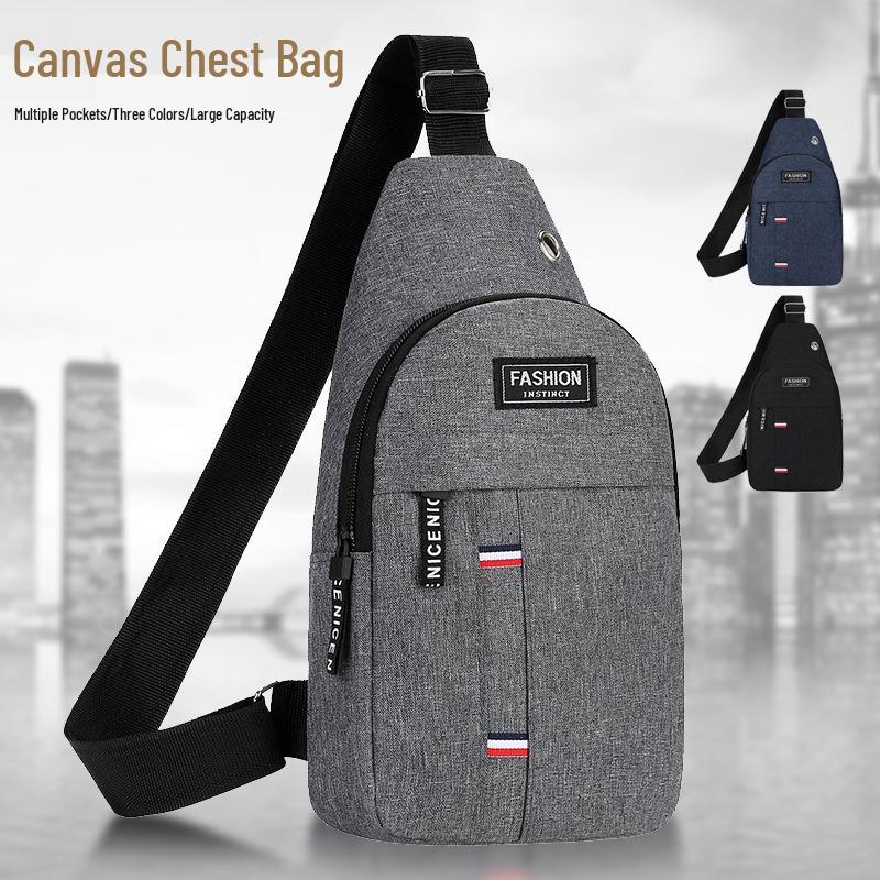 Men's Trendy Nylon Crossbody Chest Bag - Casual Single Shoulder Messenger Bag