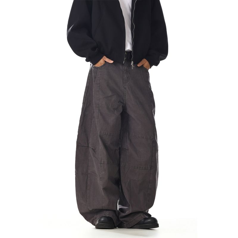 American Retro Work Pants for Men and Women 2025 New Design Niche Loose Slimming Straight Casual Wide-Leg Pants