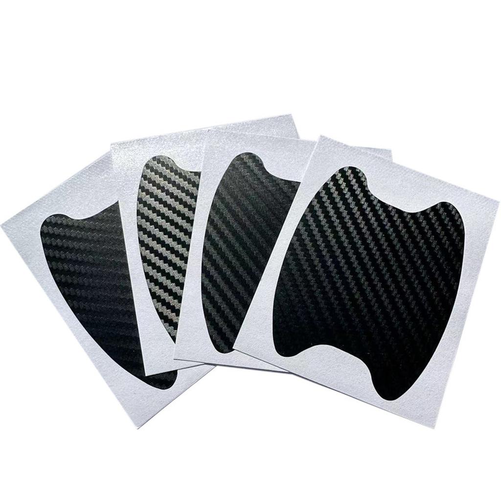 4Pcs/Set Car Styling Mouldings Sticker Car Door Sticker Carbon Fiber Scratches Resistant Cover Auto Handle Film Parts