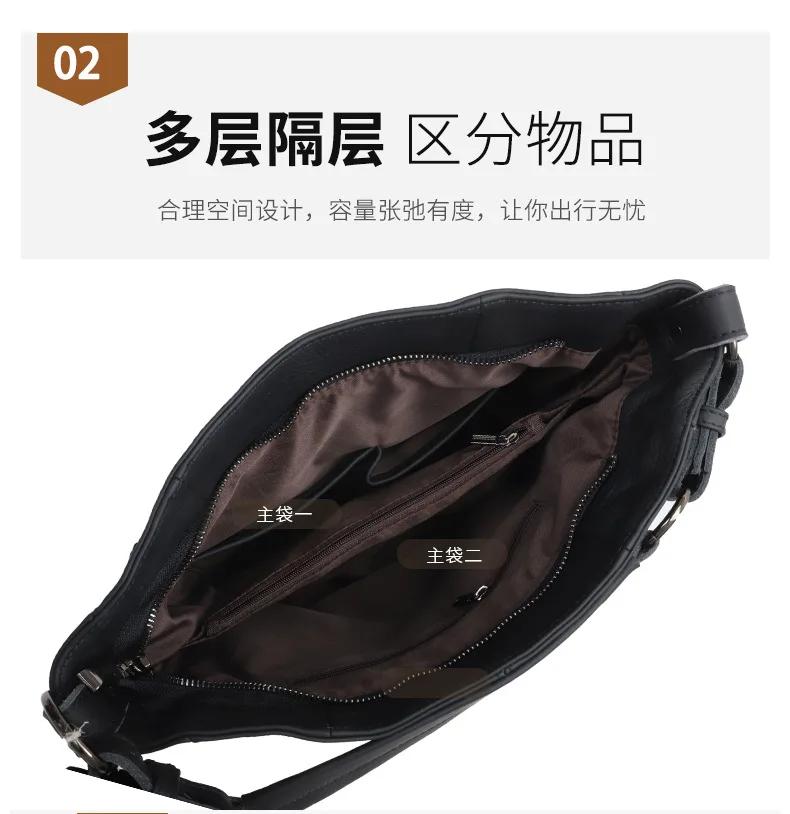 High Quality Women's Real Cow Leather Luxury Handbag, Versatile Ladies' Large Capacity Shoulder Crossbody High-end Commuting Bag